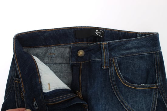Jeans de algodón elástico azul Cavalli de cintura baja - Image 4