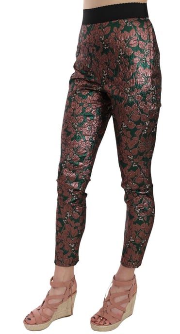 Pantalones Cortos de Jacquard Brocado Iridiscente Multicolor de Dolce & Gabbana - Image 3