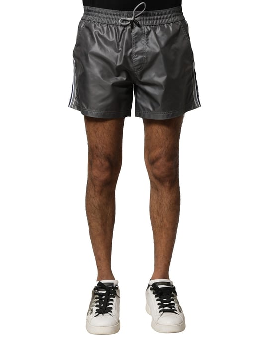Bermudas Casuales Grises de Poliéster de Cintura Media Dolce & Gabbana - Image 2