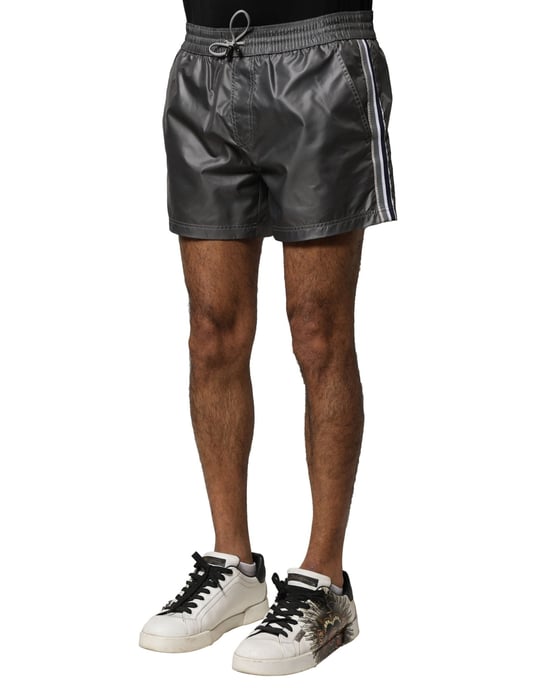 Bermudas Casuales Grises de Poliéster de Cintura Media Dolce & Gabbana - Image 3