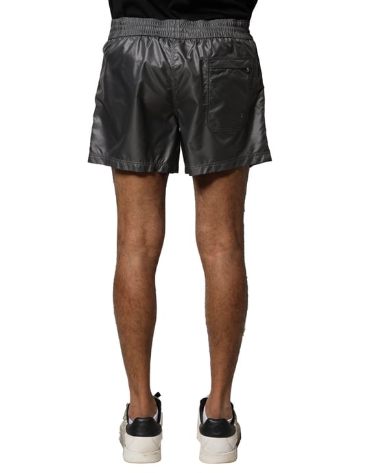 Bermudas Casuales Grises de Poliéster de Cintura Media Dolce & Gabbana - Image 4