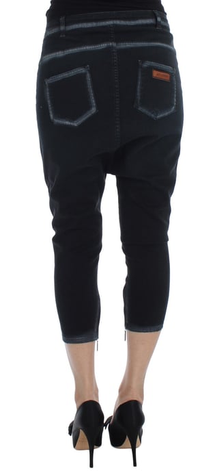 Jeans Baggy Relajados de Algodón Stretch Cavalli Azul - Image 3