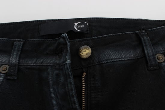 Jeans Baggy Relajados de Algodón Stretch Cavalli Azul - Image 6