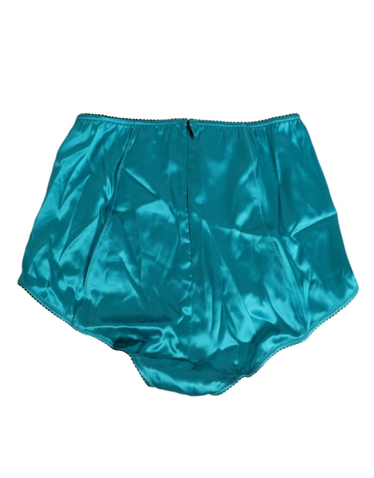 Braguitas de satén verde aqua de talle alto de Dolce & Gabbana - Image 4