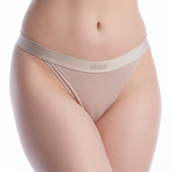 Tanga de algodón elástico para mujer con logo 50520398 - Image 1