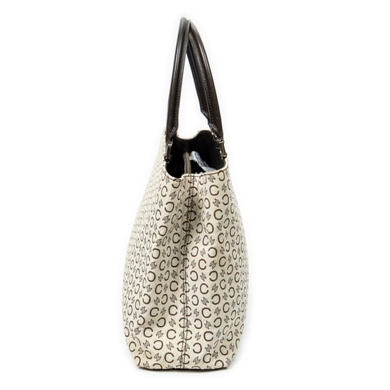 Celine Vintage Horizontal Tote en Beige Lienzo - Image 4