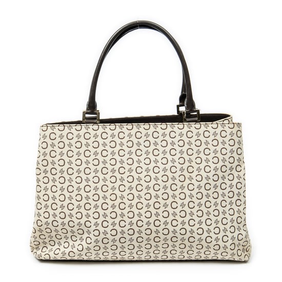Celine Vintage Horizontal Tote en Beige Lienzo - Image 5