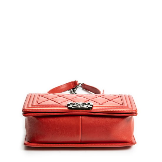 Chanel Wild Stitch Boy en rojo Cuero de ternero - Image 6