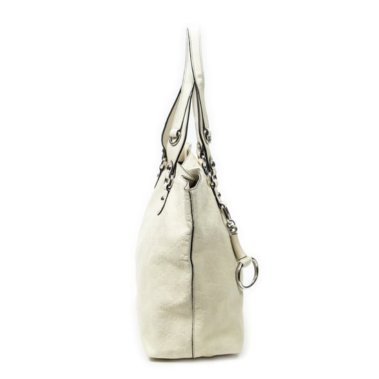 Gucci Icon Bit Tote  en Blanco Cuero de ternero - Image 4
