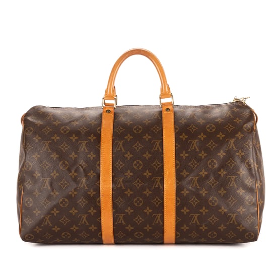 Louis Vuitton Keepall 50 en Brown Lienzo recubierto - Image 5