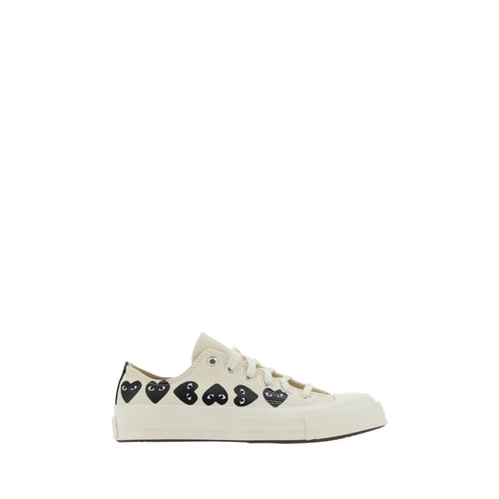 Zapatillas de lona blancas de bajo perfil Comme Des Garçons Play x Converse - Image 2