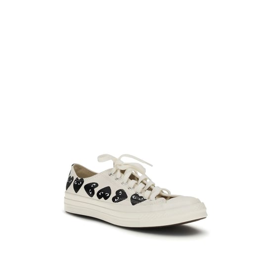 Zapatillas de lona blancas de bajo perfil Comme Des Garçons Play x Converse - Image 3