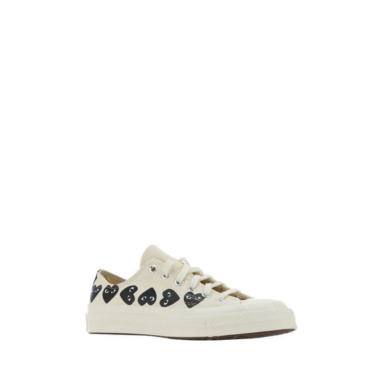 Zapatillas de lona blancas de bajo perfil Comme Des Garçons Play x Converse - Image 4