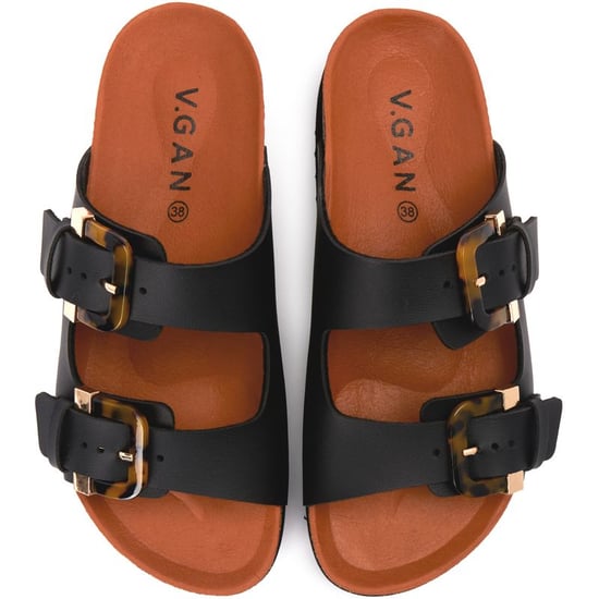V.Gan Vegan Plum Footbed Tortoiseshell Sandalias - Image 2