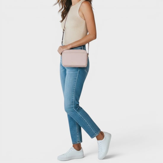 Bolso Cruzado de Cuero Texturizado Michael Kors - Rosa - Image 2