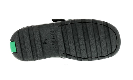 Zapatos escolares para niños Kickers Fragma Strap3 de cuero con cierre de velcro negro - Image 5