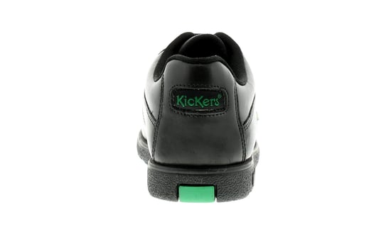 Zapatos escolares para niños Kickers Fragma Lace 3 Junior de piel con cordones negros - Image 4