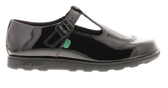 Women's Kickers Fragma T Patent Shoes in Black - Image 2