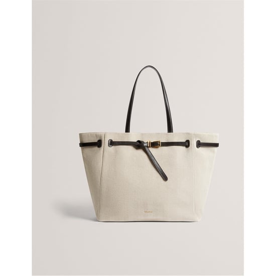 Bolso Tote de Lona para Mujer Ted Baker con Logo en Marrón-Chocolate - Image 1
