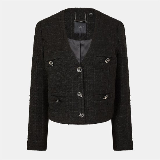 Chaqueta híbrida con patrón sólido Ted Baker para mujer en negro - Image 1