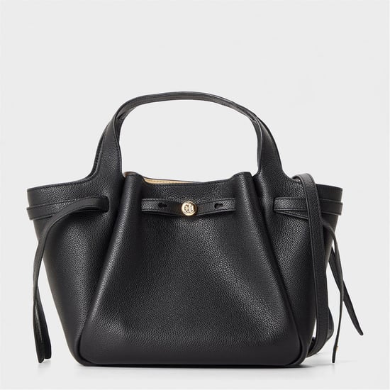 Accessories Tory Burch Tory Pebbled Tote with Gold Tone Hardware in Black - Image 1
