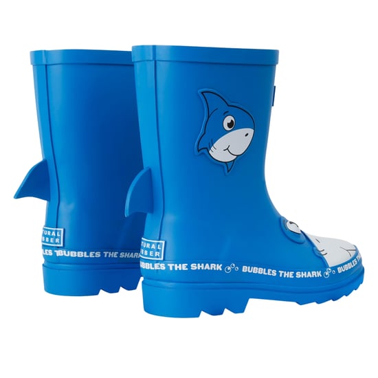 Regatta Childrens/Kids Mudplay II Bubbles The Shark Wellington Boots (Blue) - Image 2