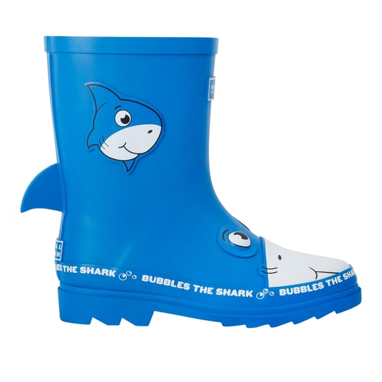 Regatta Childrens/Kids Mudplay II Bubbles The Shark Wellington Boots (Blue) - Image 4