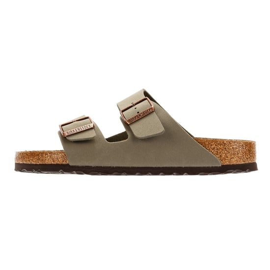Mens Womens Birkenstock Arizona Birko Flor Nubuck Stone Sandals - (Grey) - Image 6