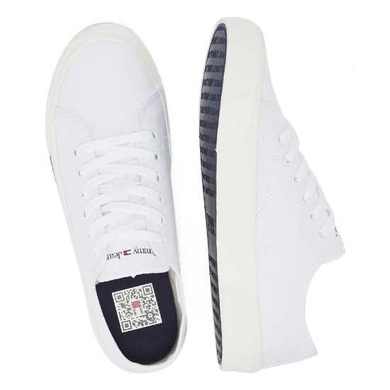Zapatillas blancas de lona de corte bajo Tommy Hilfiger Tommy Jeans para mujer - Image 6