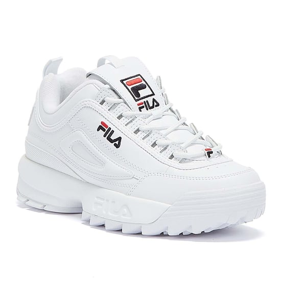 Mens Womens Fila Disruptor II Premium Trainers - (White) - Image 2