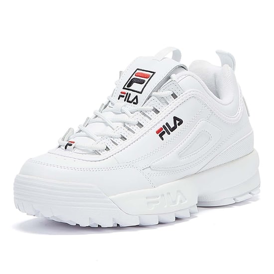 Mens Womens Fila Disruptor II Premium Trainers - (White) - Image 3