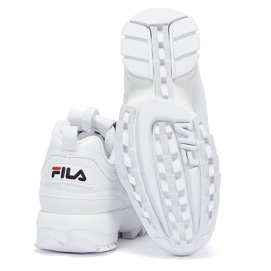 Mens Womens Fila Disruptor II Premium Trainers - (White) - Image 4