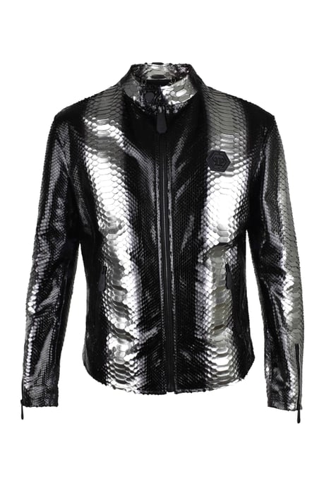 Philipp Plein Chaqueta de cuero Plateado - Image 1