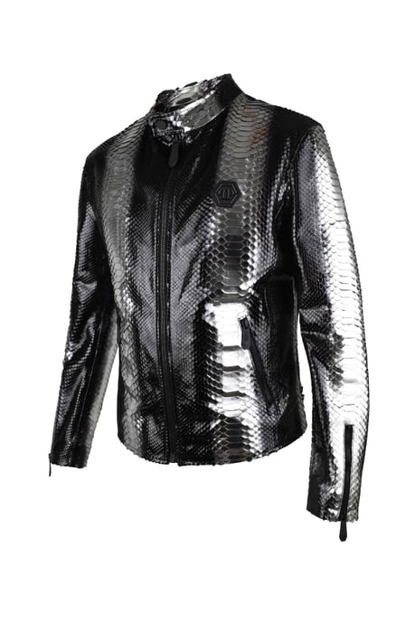 Philipp Plein Chaqueta de cuero Plateado - Image 4