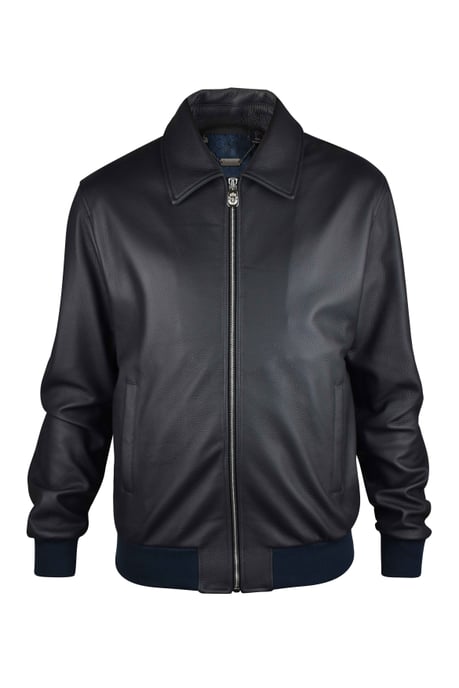 Billionaire Chaqueta de cuero Negro - Image 1
