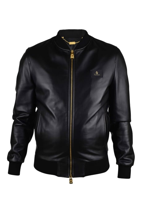 Billionaire Chaqueta de cuero Negro - Image 1
