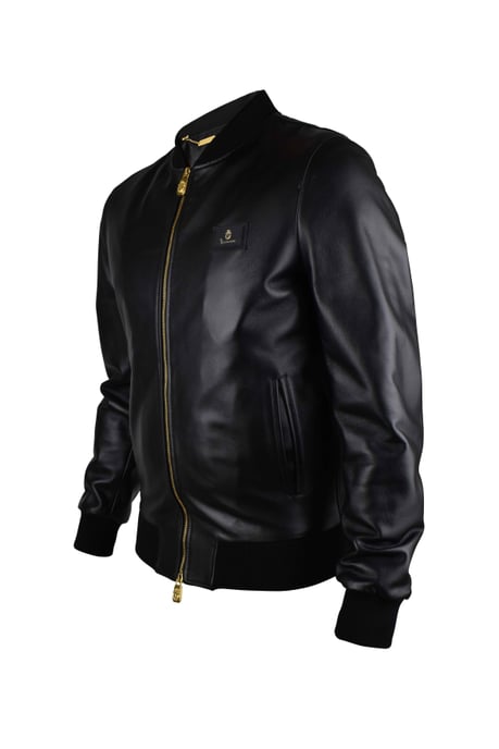 Billionaire Chaqueta de cuero Negro - Image 3