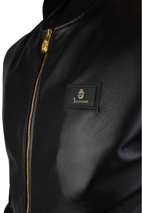 Billionaire Chaqueta de cuero Negro - Image 4