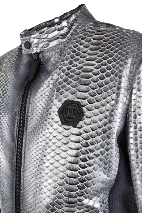 Philipp Plein Chaqueta de cuero Plateado - Image 3