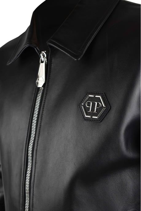 Philipp Plein Chaqueta de cuero Negro - Image 3