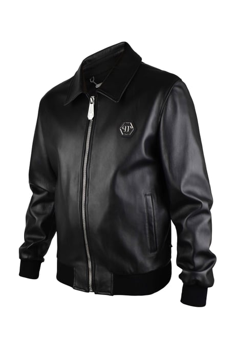 Philipp Plein Chaqueta de cuero Negro - Image 4