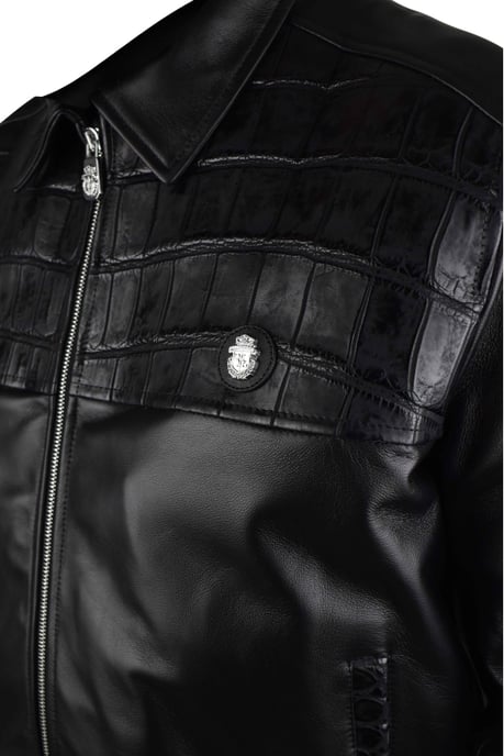 Billionaire Chaqueta de cuero Negro - Image 3