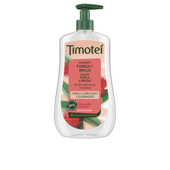Timotei Champú Fuerza Y Brillo Con Aceite De Ricino Y Coco Para Cabello Débil Y Quebradizo 600 ml - Image 1