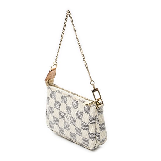 Louis Vuitton Mini Pochette Accessoires en marfil Lienzo recubierto - Image 2