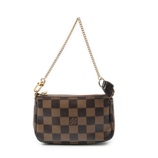 Louis Vuitton Mini Pochette Accessoires en Brown Lienzo recubierto - Image 5
