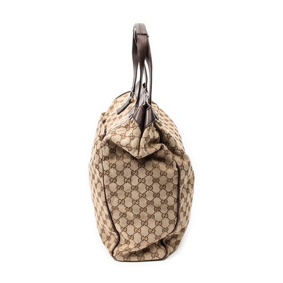 Gucci Front Pocket Shopping Tote en marrón Lienzo - Image 3