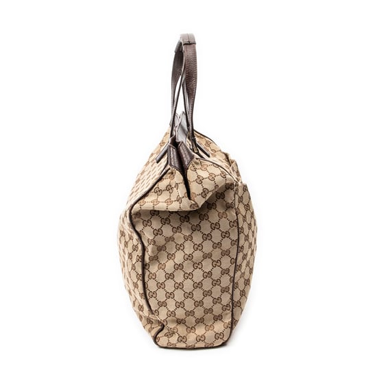 Gucci Front Pocket Shopping Tote en marrón Lienzo - Image 4