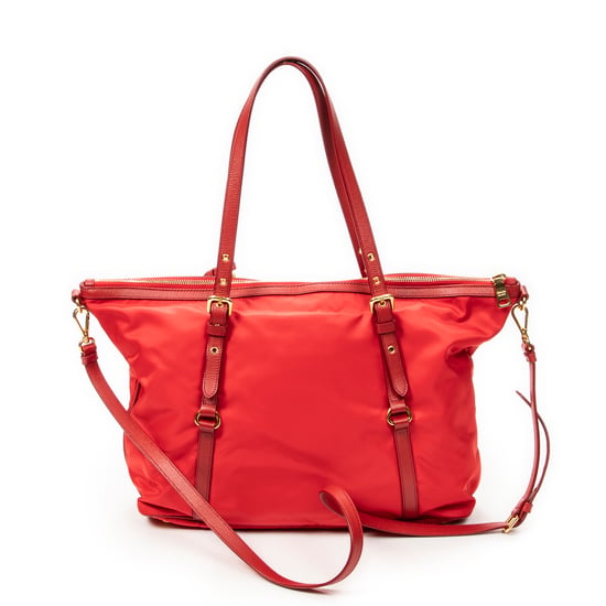 Prada Convertible Zip Tote en Red Lienzo - Image 5
