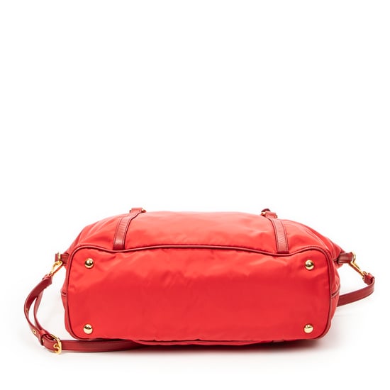 Prada Convertible Zip Tote en Red Lienzo - Image 6