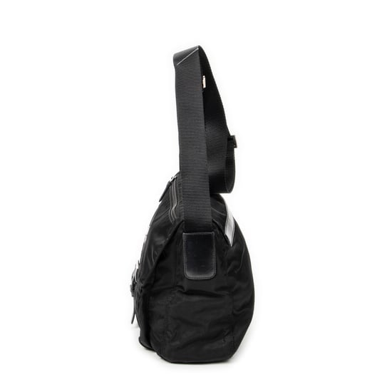 Prada Small Flap Messenger en negro Lienzo - Image 3